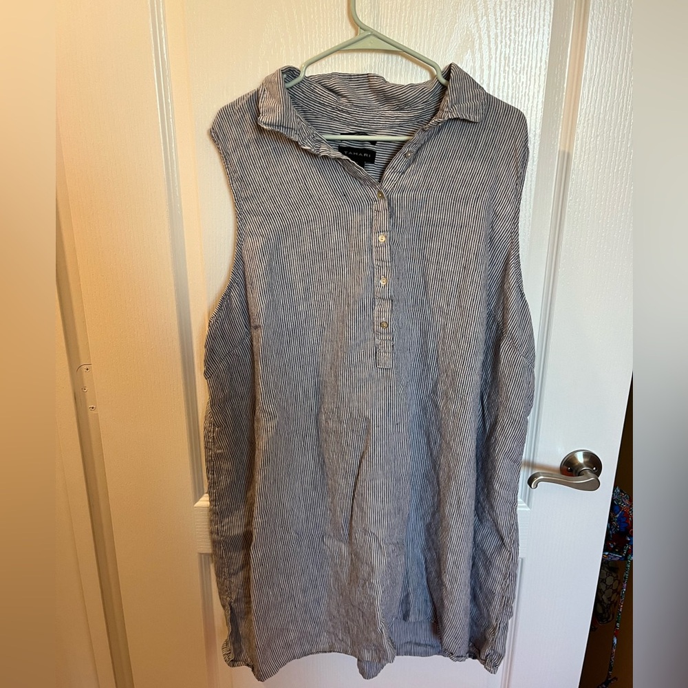 TAHARI 100% linen dress size 3X perfect for vacation